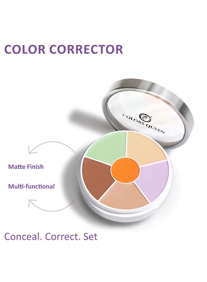 Colors Queen Light Weight Multi-Purpose Matte Concealer Color Corrector Palette | Creamy Matte Finish, Easy to Blend Hydrating Formula | Long Lasting & Waterproof Concealer for Face Makeup (02) - Image 2